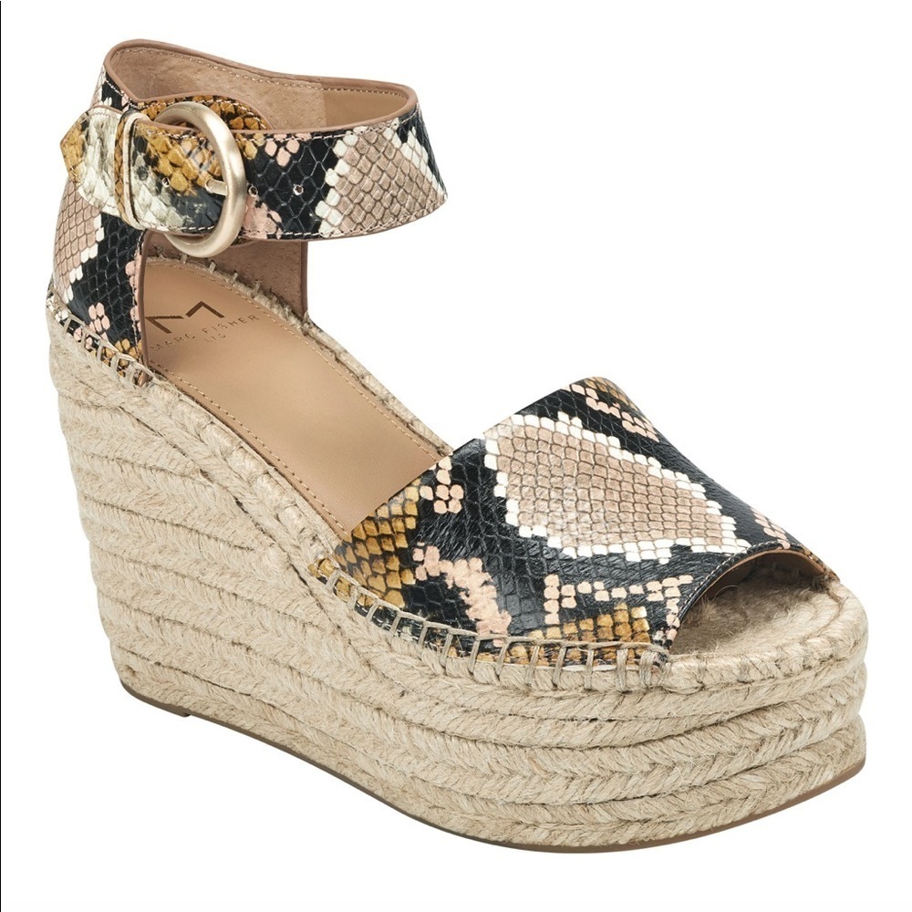 Marc Fisher Alida Espadrille Platform Sandal Sz 10 - Picture 1 of 13